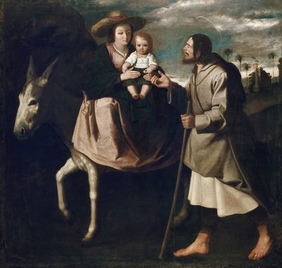 エジプトへの逃避 作： Francisco de Zurbaran